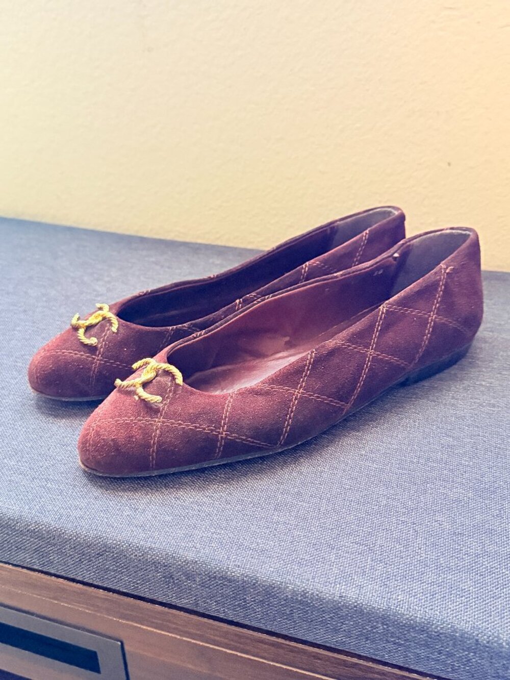 Vintage Sant’Andrea 12 Milano Quilted Suede Shoes